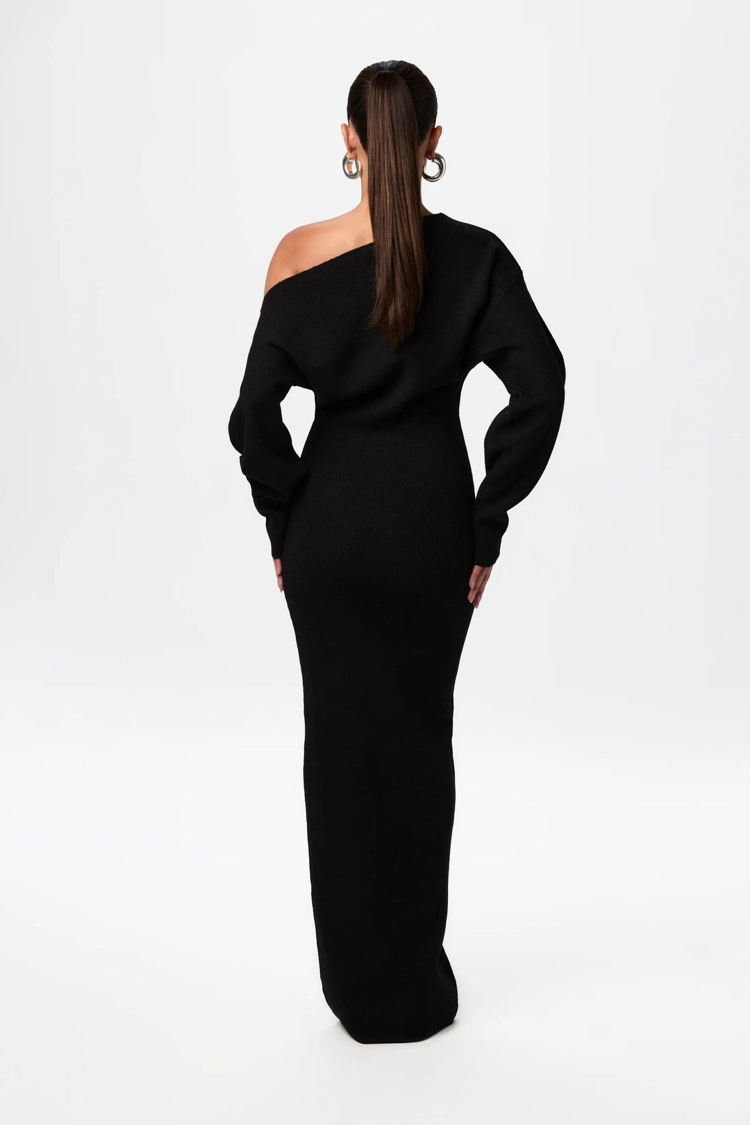 Serena Knit | Off-Shoulder Maxi Dress