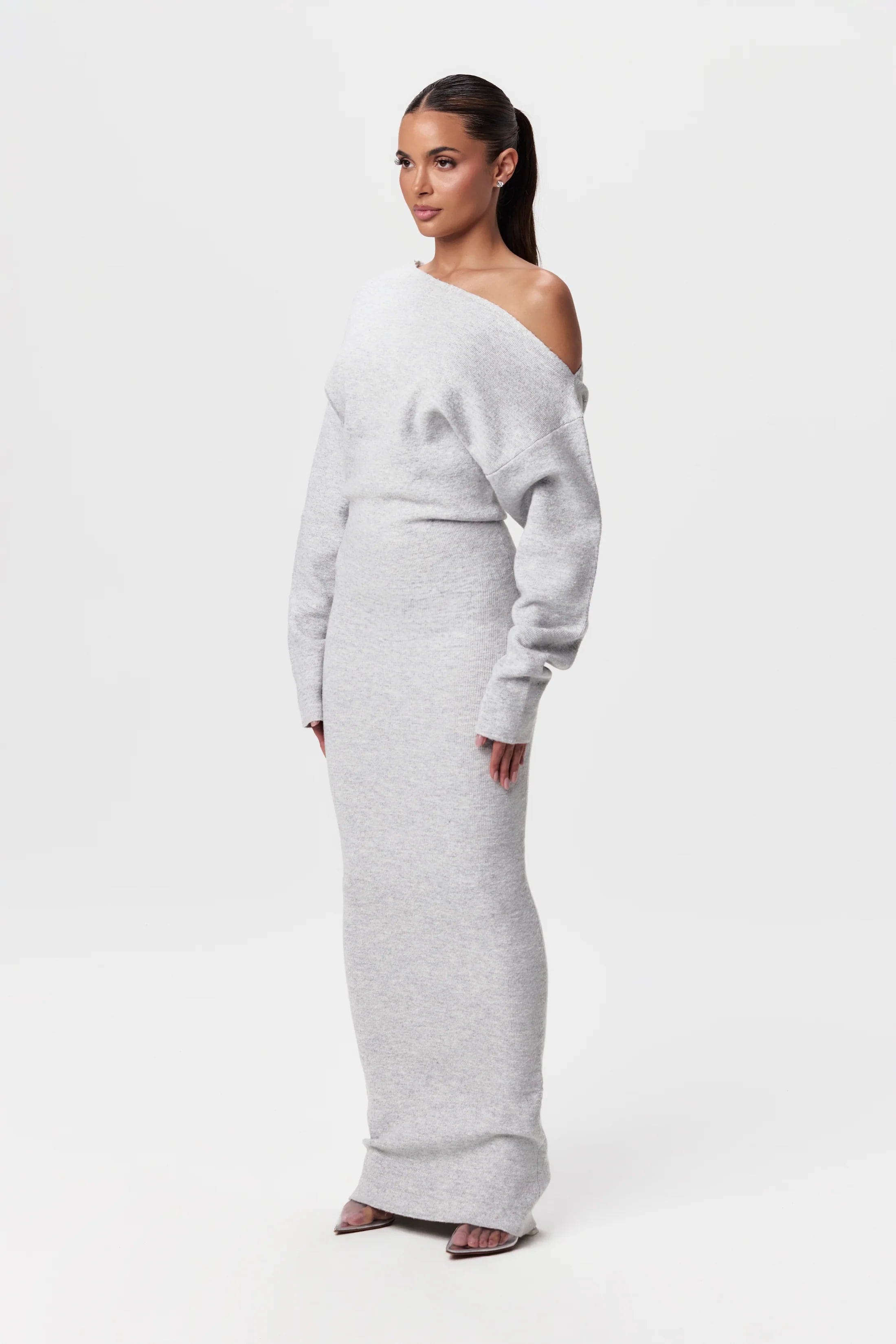 Serena Knit | Off-Shoulder Maxi Dress